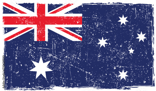 Australia country flag painted on grunge texture.