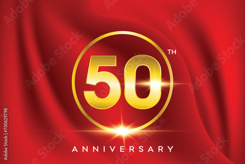 50th anniversary or birthday design or card design photo