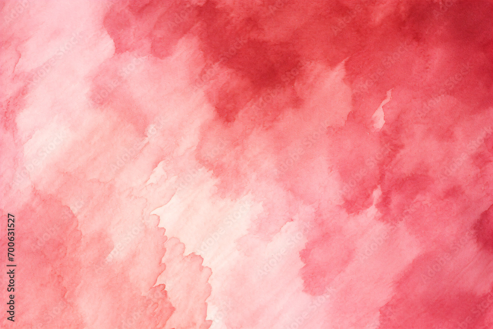 Fototapeta premium Abstract red-pink watercolor gradient showcases a warm, vibrant blend of fluid tones.