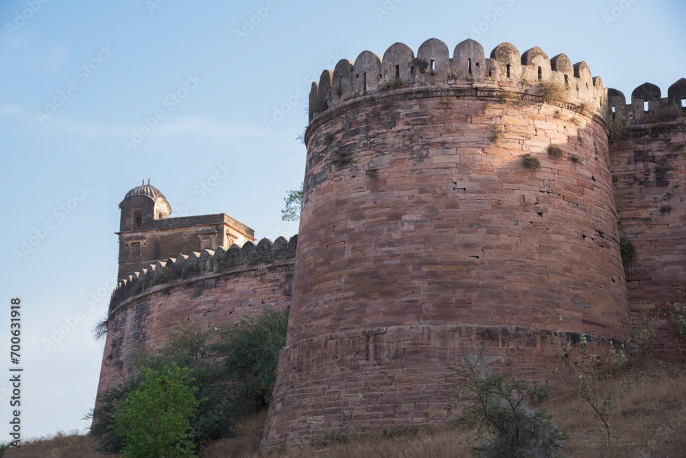 Beautiful architecture. Protection Walls of Dhar Fort, Medieval Period Fort, Dhar, Malwa, Madhya Pradesh, India. - obrazy, fototapety, plakaty 
