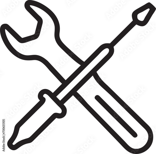 phillips type screwdriver, icon outline photo