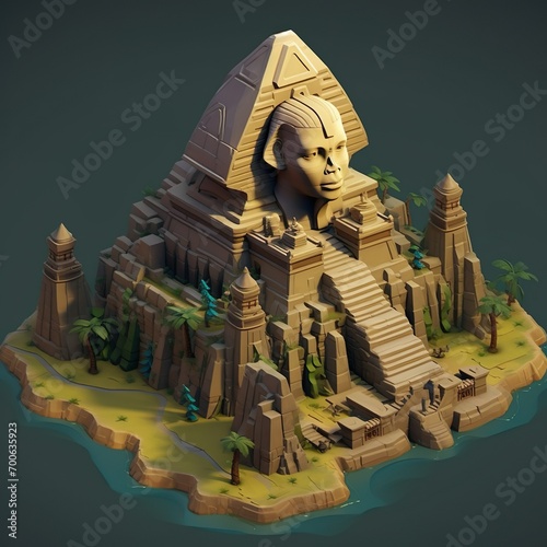isometric famous places 