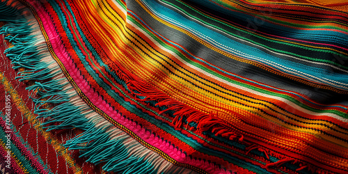 poncho Mexican cinco de mayo rug serape fiesta traditional Mexico Mexican poncho serape background with stripes pattern copy space maya falsa blanket minimal simple backdrop photo