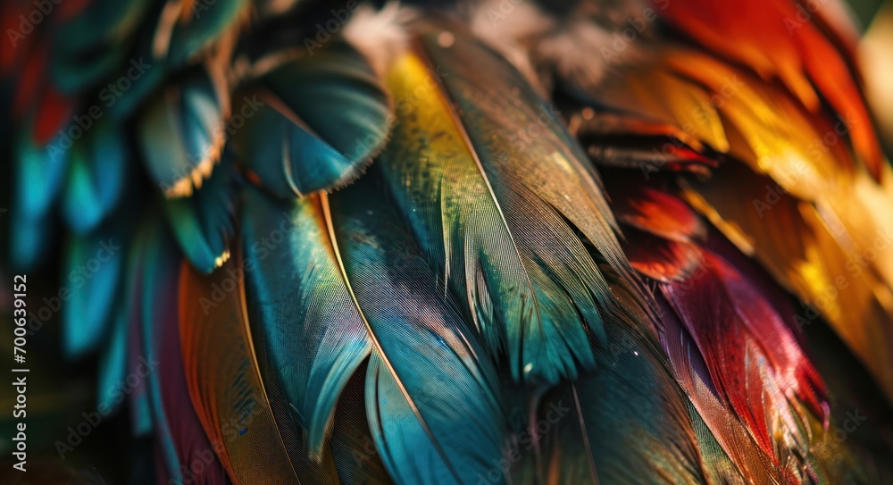 Fototapeta premium exotic feathers in many colors
