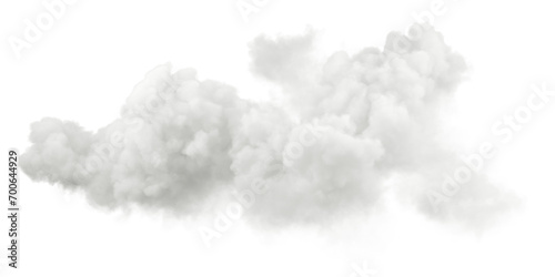 Cutout steam white soft clouds idyllic shapes on transparent backgrounds 3d illustrations png