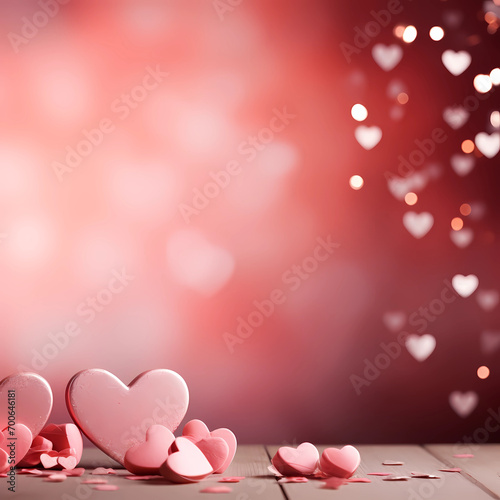 Abstract valentines background with hearts, concept for Valentine’s Day, Mother’s Day, wedding card
