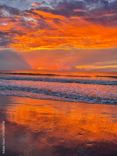 Early morning sunrise display of color