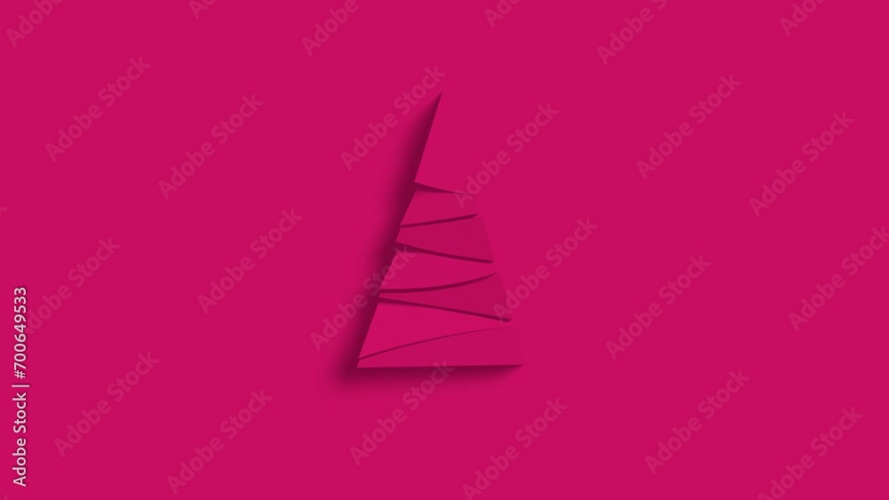 Merry Christmas greeting animated background. Christmas tree minimalistic silhouette Merry Christmas greeting animated background. Christmas tree minimalistic silhouette