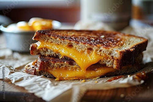Delicious grilled cheese sa...