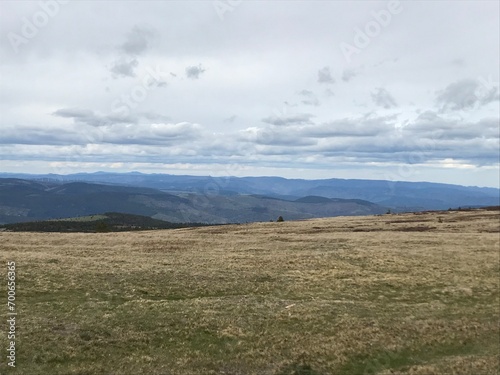 Paysage, Montagne, Mer, Coucher de soleil