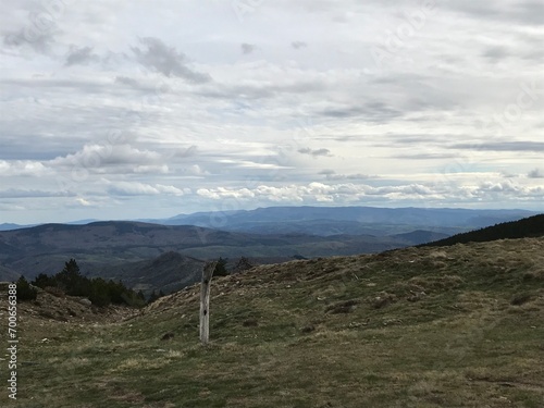 Paysage, Montagne, Mer, Coucher de soleil
