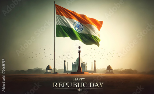 India happy republic day poster  illustraton. photo
