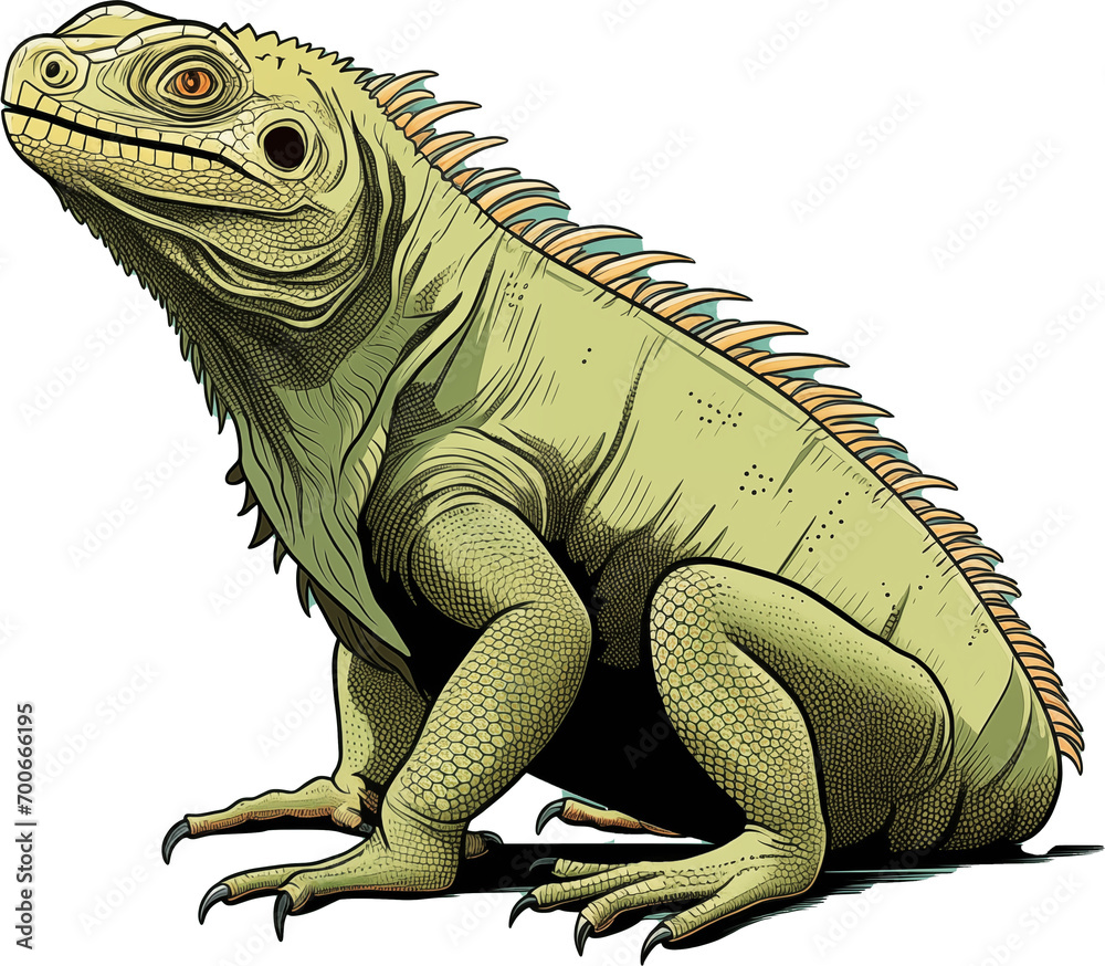 Fototapeta premium Exotic Iguana Illustration