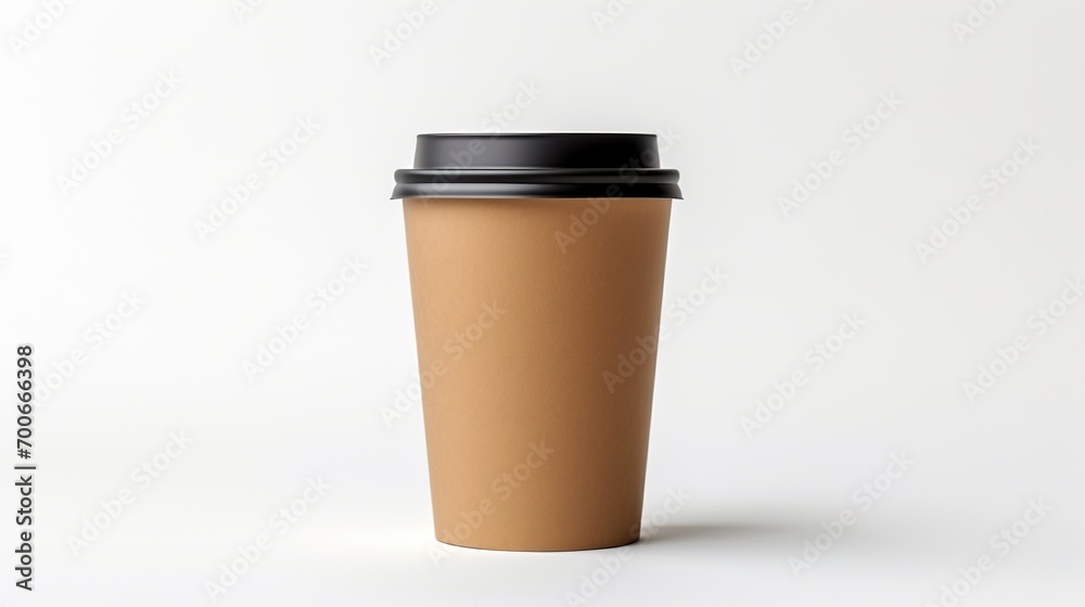 Blank Take Away Kraft Coffee Cup on White Background
Blank Take Away Kraft Coffee Cup on White Background