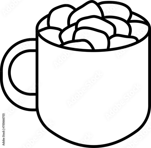 Hot chocolate mug Cocoa and Chocolate Product Drawing Doodle Vector Illustration
