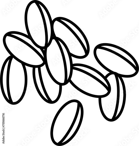 Cocoa beans Cocoa and Chocolate Product Drawing Doodle Vector Illustration