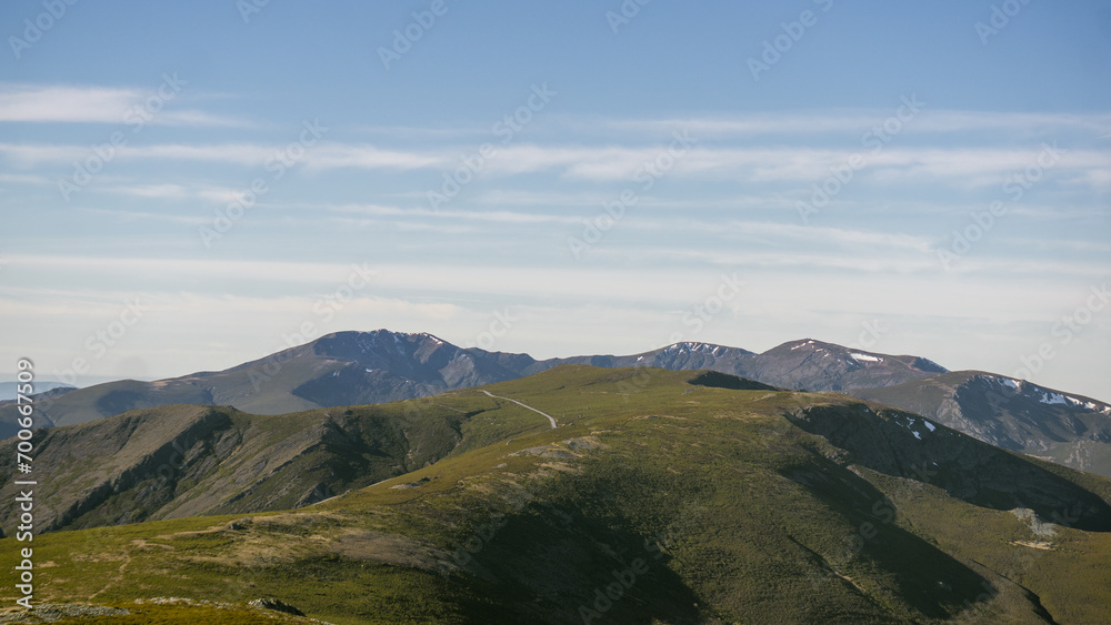 Mountain panorama on a sunny day