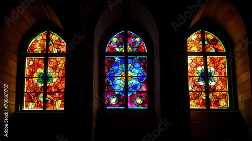 Stained glass in a cathedral