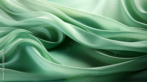 Green silky wave background. The wave is smooth and flowing, and it creates a sense of movement and energy.