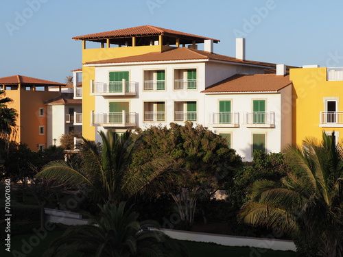 Housing estate in resort on African Sal island in Cape Verde