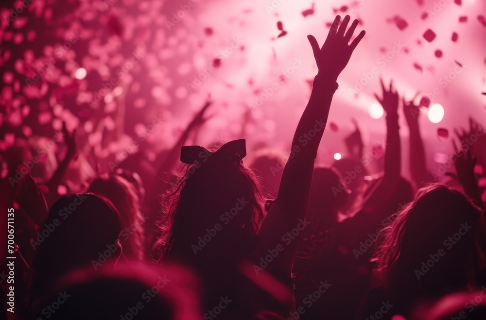 people at a concert singing and dancing