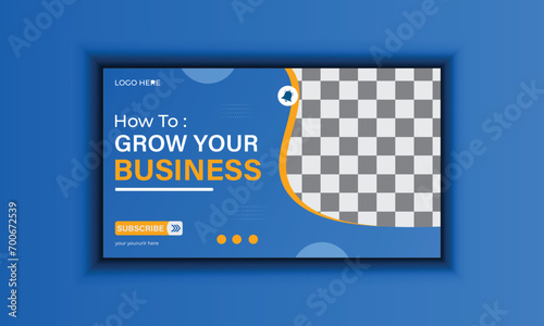 Corporate business  you tube video thumbnail template design