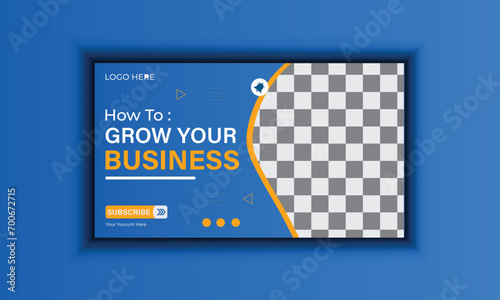 Corporate business  you tube video thumbnail template design