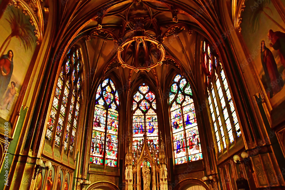 Paris; France - april 27 2023 : Saint Gervais Saint protais church
