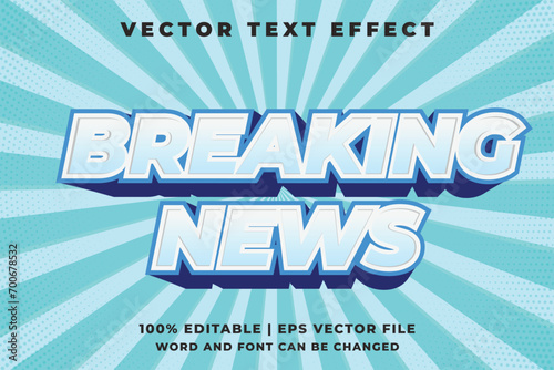 breaking news style 3d editable text style effect