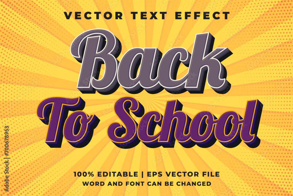 Editable text effect sunset party 3d retro template style premium vector	