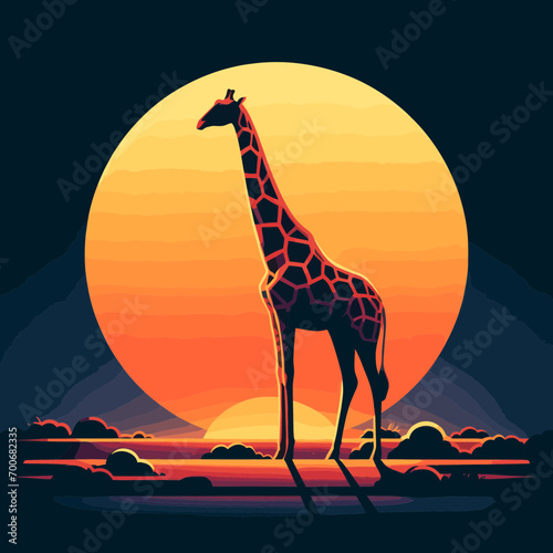 giraffe in the savannah