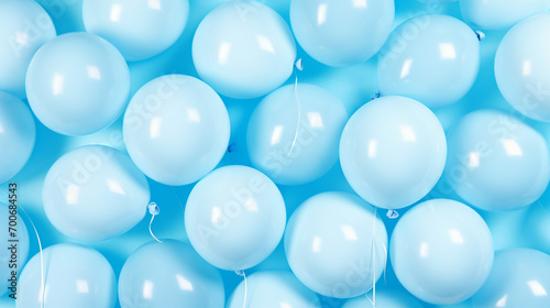 Celebrate Joyful Moments with Vibrant Blue Balloons Floating in a Punchy Pastel Colored Sky – Perfect for Festive Parties and Cheerful Events