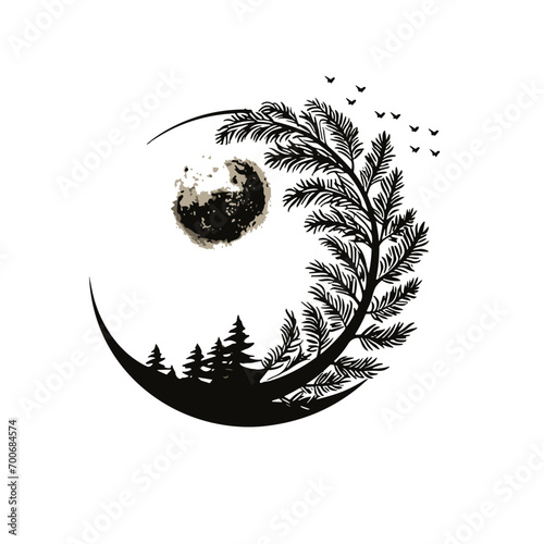 Moon svg, moon png, summer clipart, clipart, moon illustration, palm, tree, beach, tropical, vector, summer, illustration, island, silhouette, sea, sun, nature, travel, ocean, sunset, design, sky, lan