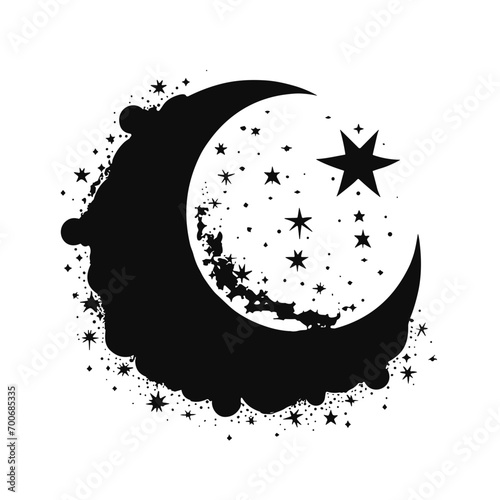Moon svg, moon png, summer clipart, clipart, moon illustration, palm, tree, beach, tropical, vector, summer, illustration, island, silhouette, sea, sun, nature, travel, ocean, sunset, design, sky, lan