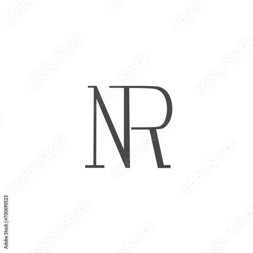 NR initials logo design vector simple style