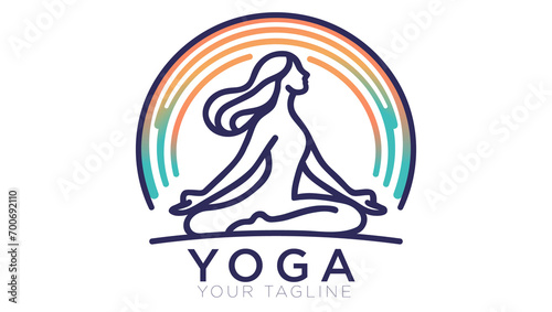 Abstract yoga Women logo