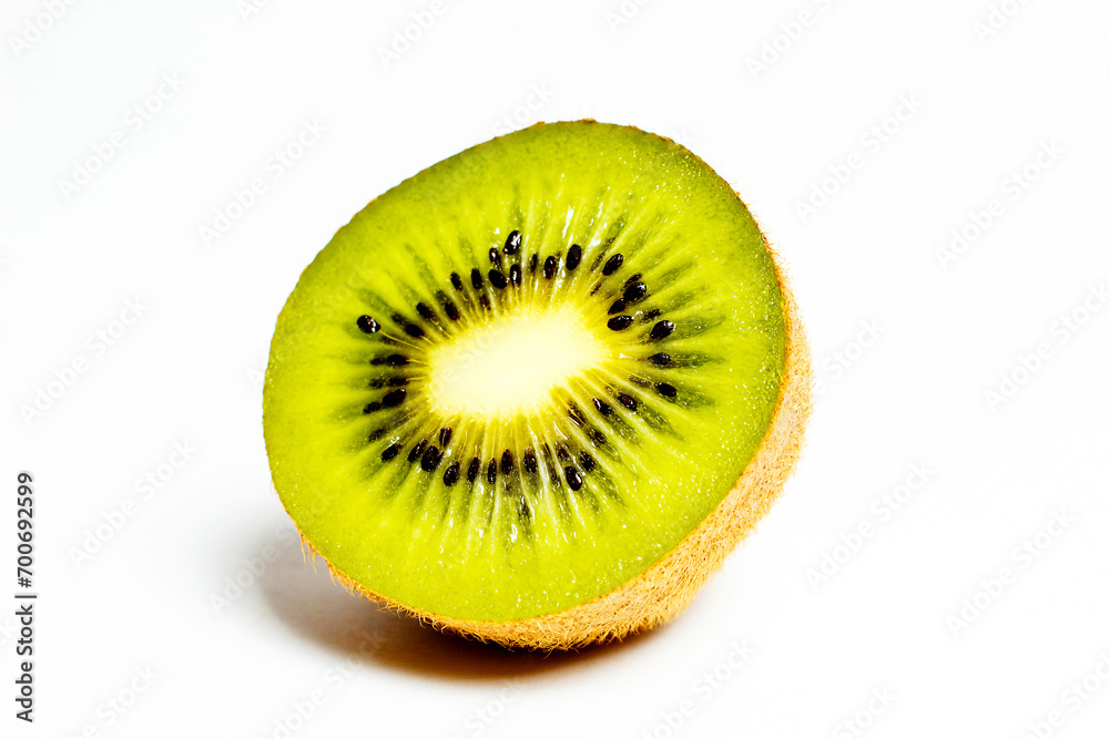 Ripe kiwi on a white background Ripe kiwi on a white background