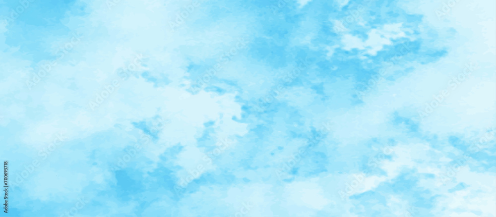 Light sky blue background with clouds .Sky Nature Landscape Background. sky background with white fluffy clouds .Horizontal summer sky backdrop.	
