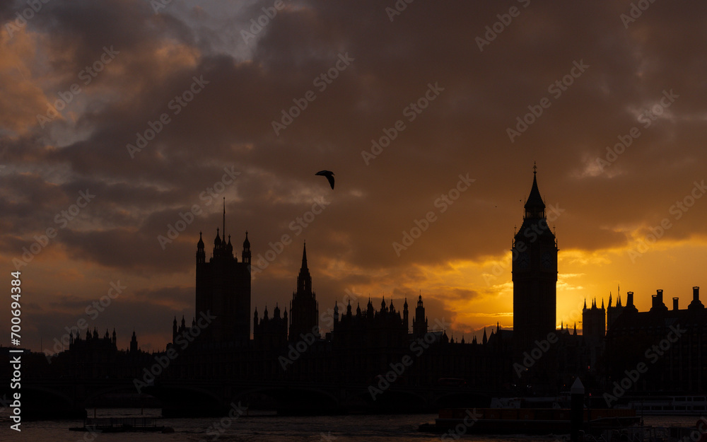 Silhouette of house of Parliament 