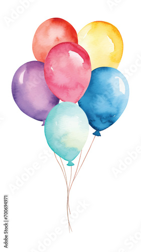 Watercolor Balloon Illustration vector