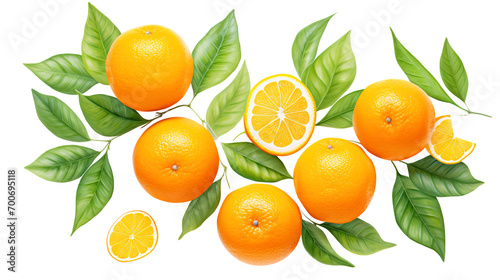 oranges fruit on a branch with leaves illustration isolated on transparent background Remove png, Clipping Path, pen tool