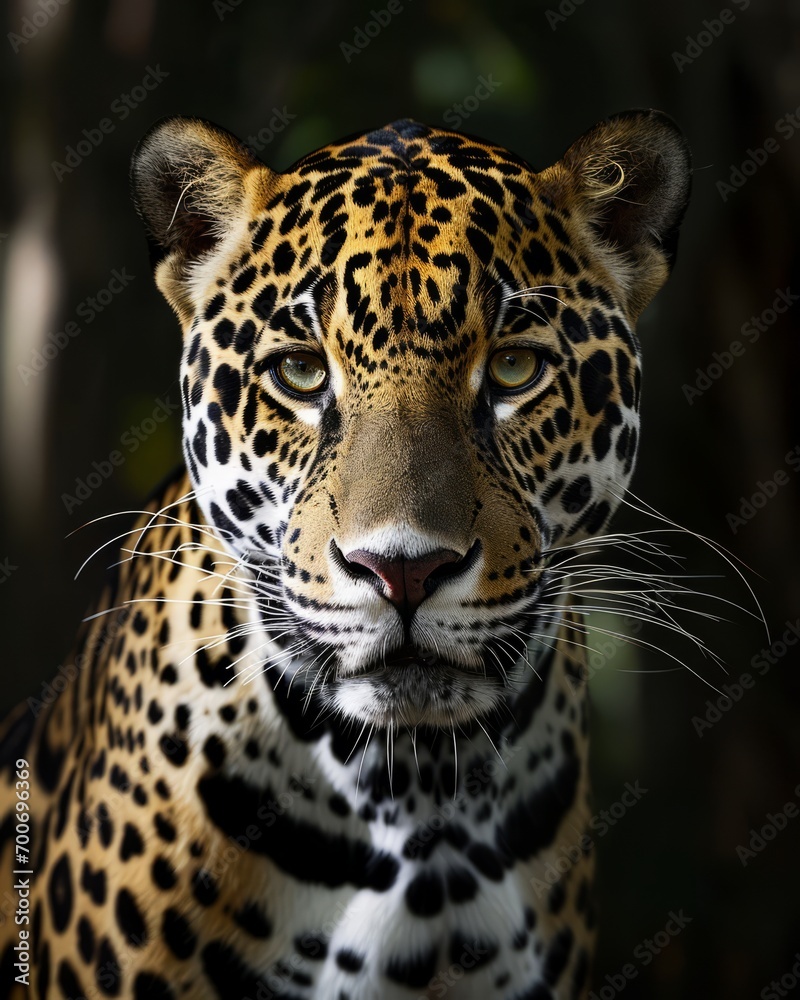 Captivating close-up of a jaguar with piercing gaze, perfect for wildlife projects. High-resolution and detailed. Captivating close-up of a jaguar with piercing gaze, perfect for wildlife projects. High-resolution and detailed.