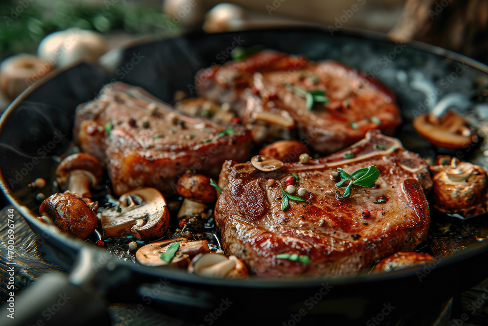 lamb chops with vegetables