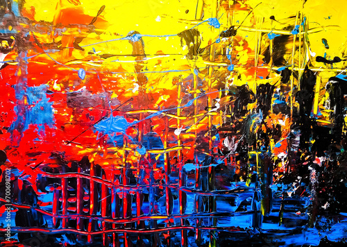 metropollution. abstract painting of a polluted city © Jack