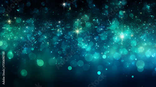 abstract blue background with particles bokeh lights stars