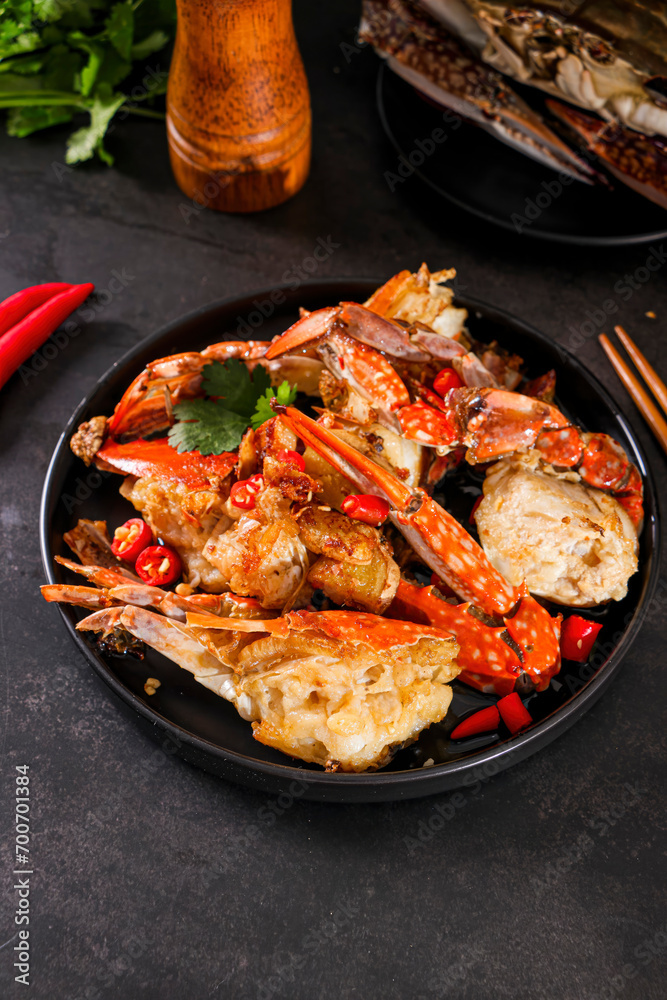 Clear images of mud crabs, grilled crab dishes, high quality images for printing
