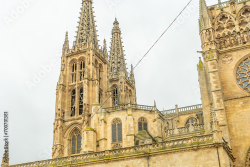 Detail of the Gothic Cathedral of Burgos, Castilla Leon, Spain