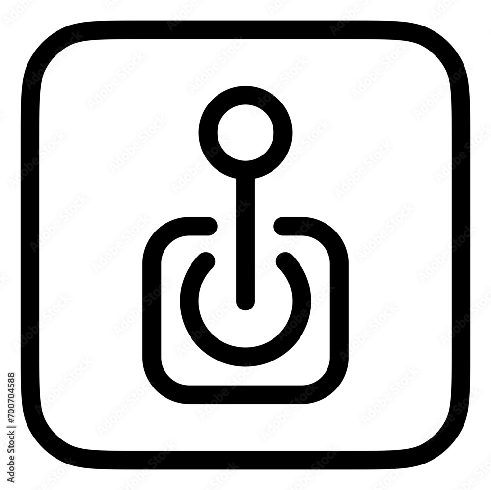 Editable joystick, arcade, game controller vector icon. Video game
