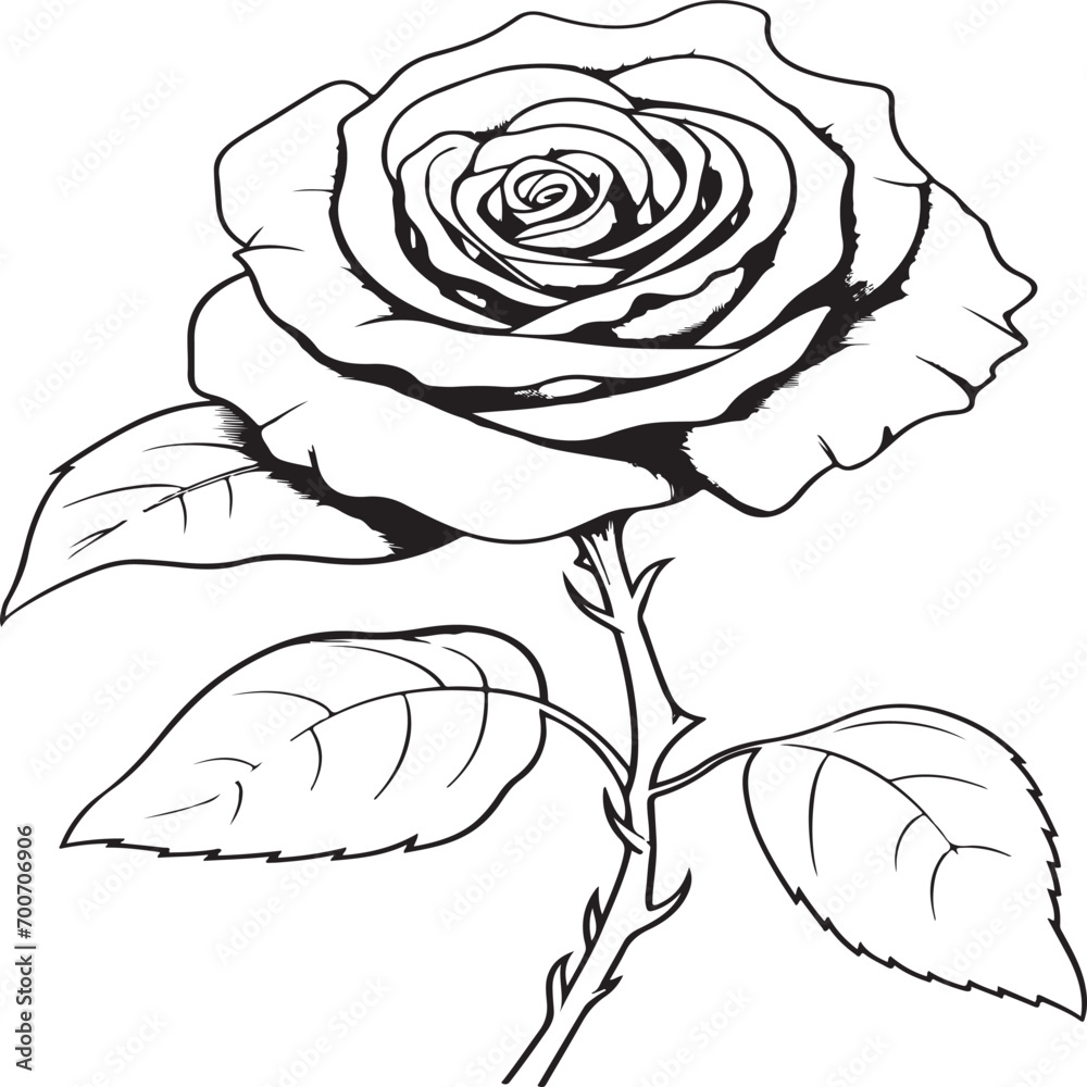 rose coloring page