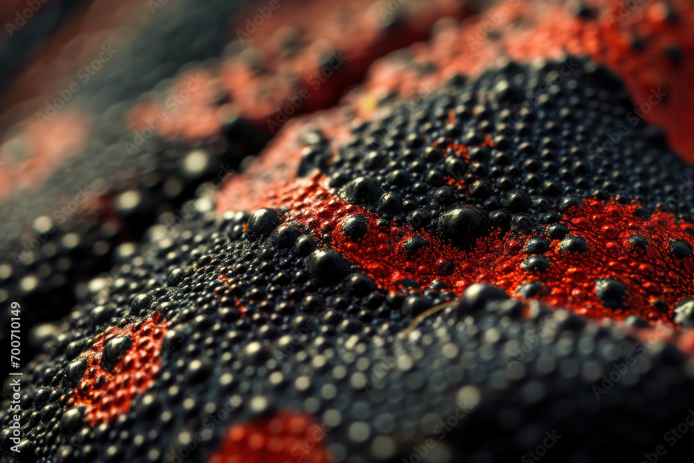 Macro Red poison dart frog texture Macro Red poison dart frog texture